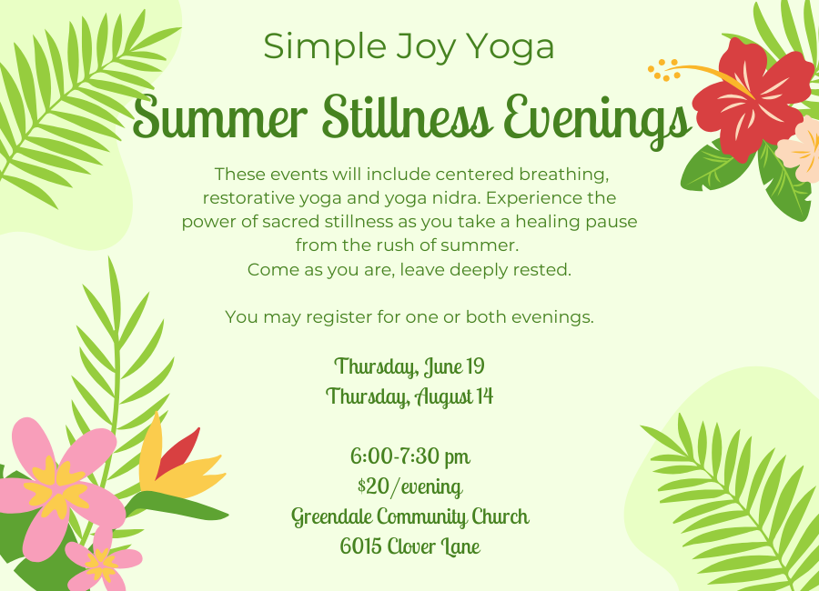 Restorative Yoga Promotional Flyer